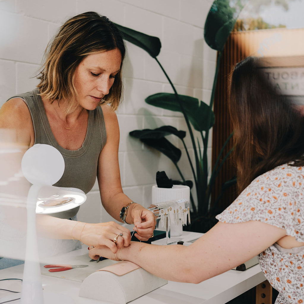 permanent jewellery sydney weld with zoe alexandria