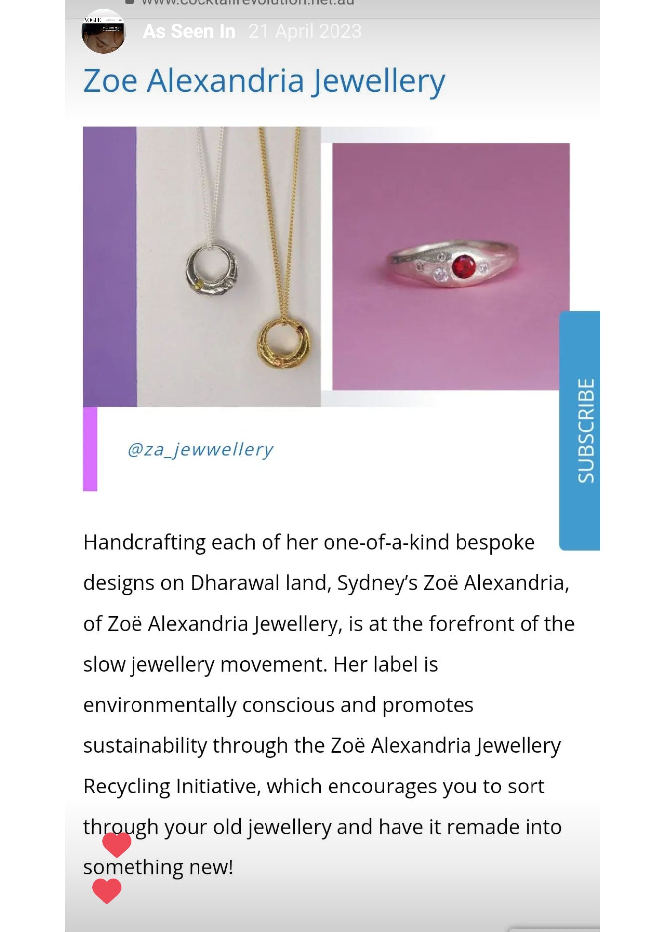  Aussie Jewellery Labels That You'll Love zoe alexandria