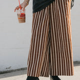 Gabbi - Striped Mid-Waist Cord Pants
