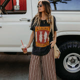 Gabbi - Striped Mid-Waist Cord Pants
