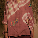 The Corner - Pink Bahia Blouse - Bordeaux