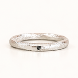 Silver Epicene Ring - 2mm Teal Sapphire