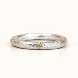 Silver Epicene Ring - 2mm Yellow Sapphire