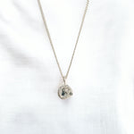 teal sapphire silver necklace handmade by zoe alexandria jewellery