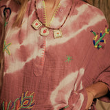 The Corner - Pink Bahia Blouse - Bordeaux