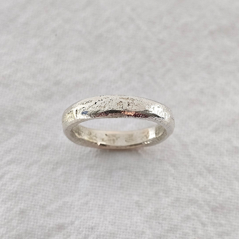 recycled Silver Epicene Ring - 4mm weddng band by zoe alexandria jewellery