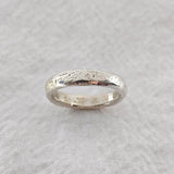 recycled Silver Epicene Ring - 4mm weddng band by zoe alexandria jewellery