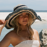 Hobo and Hatch - Janis Wide Brim Hat // Tide Stripe