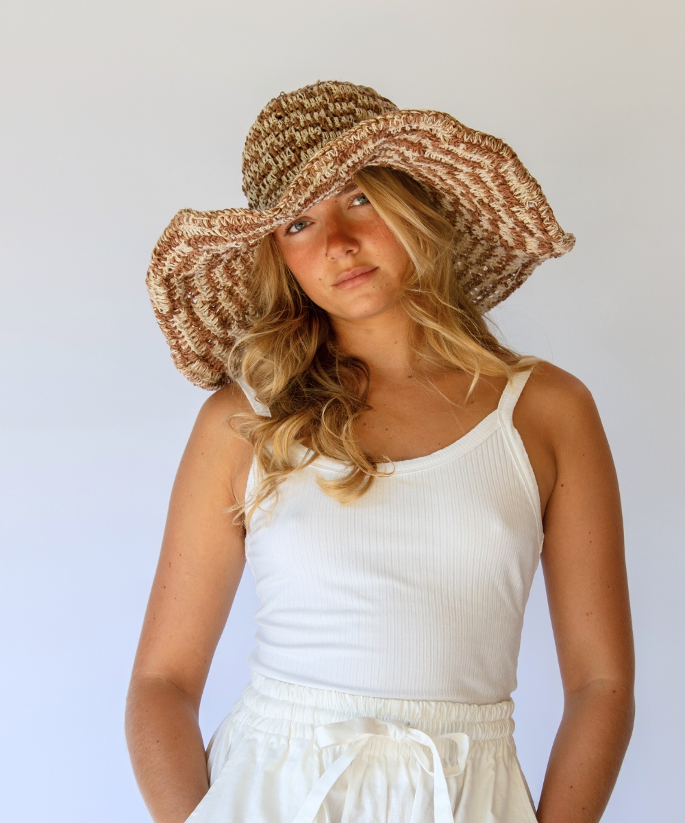 Hobo and Hatch - Janis Wide Brim Hat // Tully Check