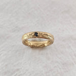 Yellow Gold 6mm Epicene Ring - Black Diamond ring by zoe alexandria jewellery