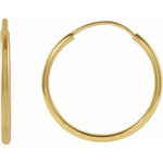 yellow gold Endless Hoop Earrings