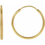 yellow gold Endless Hoop Earrings