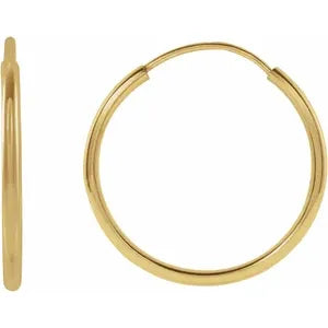 yellow gold Endless Hoop Earrings
