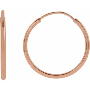 rose gold Endless Hoop Earrings