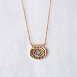 cast in place rose gold lab diamond necklace zoe alexandria jewellery