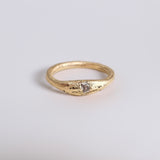 9k Yellow Gold Aluna Ring -  Reclaimed Diamond