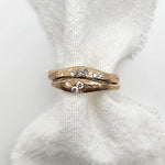 recycled Yellow Gold Neap Tidal Ring Diamond ring alternative wedding ring by zoe alexandria jewellery