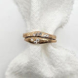 recycled Yellow Gold Neap Tidal Ring Diamond ring alternative wedding ring by zoe alexandria jewellery