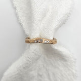 recycled Yellow Gold Neap Tidal Ring Diamond ring alternative wedding ring by zoe alexandria jewellery