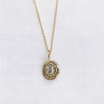 cast in place yellow gold blue sapphire necklace zoe alexandria jewellery