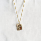 cast in place yellow gold diamond sapphire necklace zoe alexandria jewellery