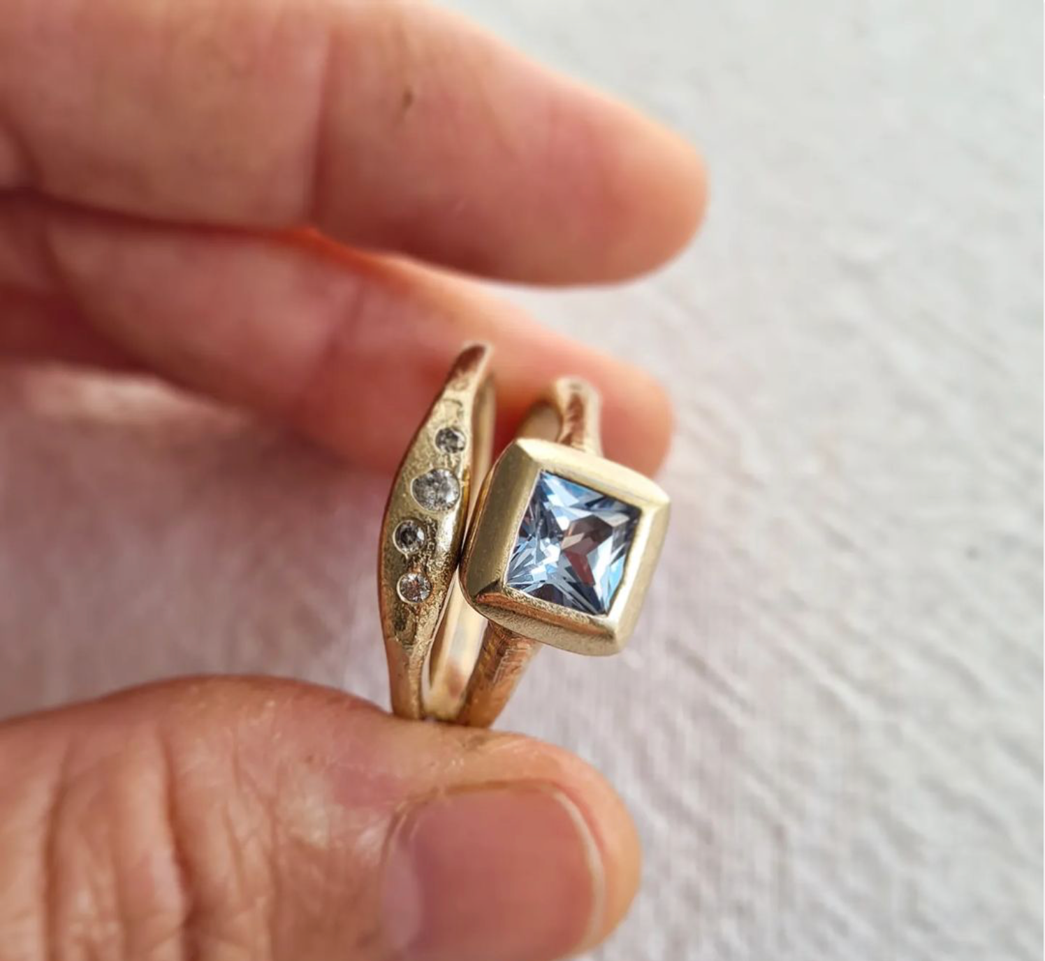 custom design aquamarine ring by zoe alexandria jewellery 