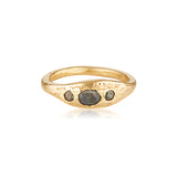 Three Stone Sapphire Ring recycled gold ring by zoe alexandria jewellery