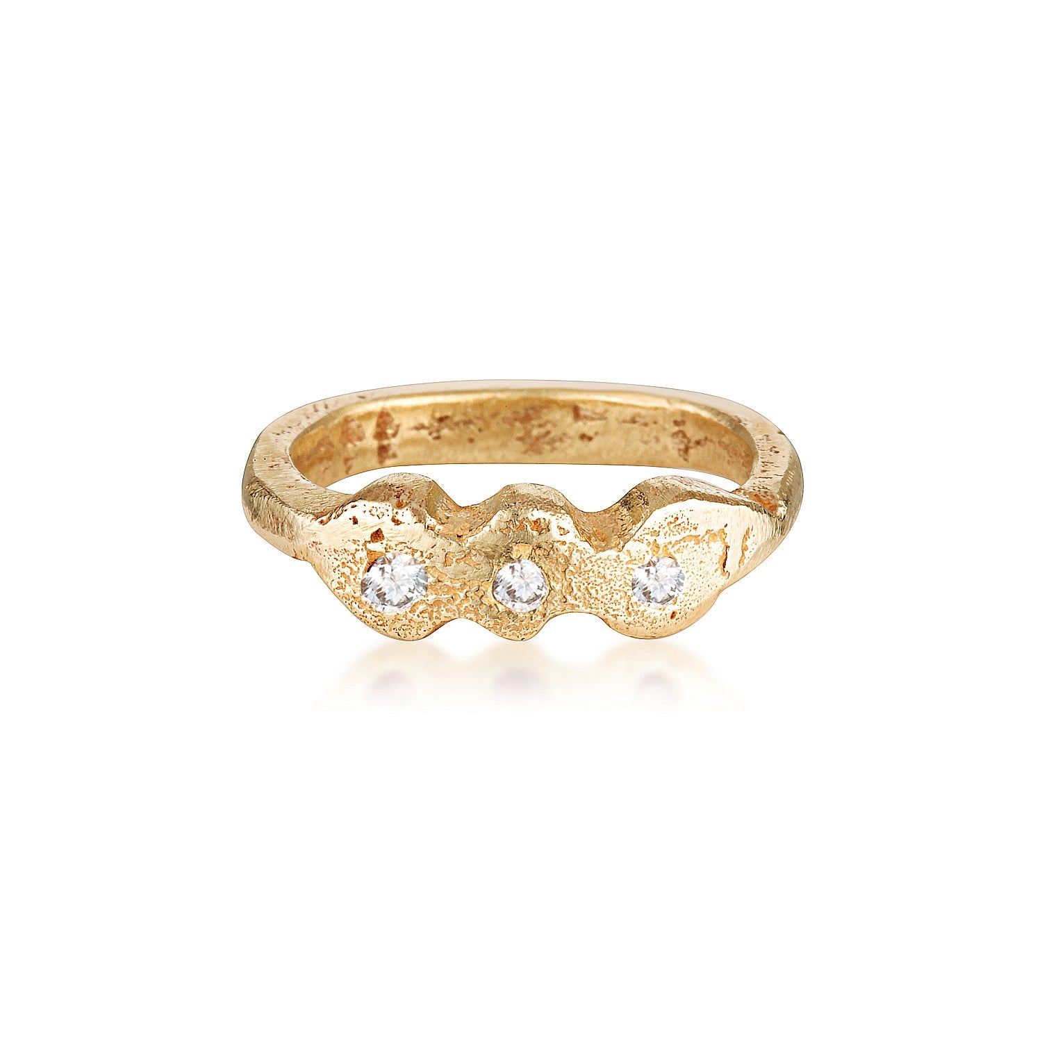 Diamond Trilogy Ring LAB GROWN diamond handmade ring by zoe alexandria jewellery