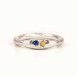 Silver Aluna Ring - Mixed Sapphire