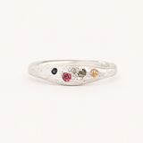 Silver Aluna Ring - Mixed Sapphire