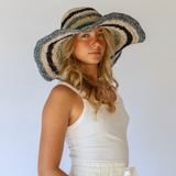 Hobo and Hatch - Janis Wide Brim Hat // Tide Stripe