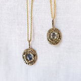 cast in place yellow gold blue sapphire necklace zoe alexandria jewellery