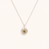 Silver Sapphire Bubble Necklace - Yellow