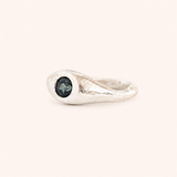 Silver Chloe Ring - Green Sapphire