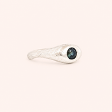 Silver Chloe Ring - Green Sapphire