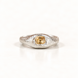 Silver Chloe Ring - Baguette Yellow Sapphire