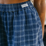 Weston Twin - Checked Denim Shorts