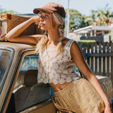 Willow - Soft Mustard Checked Shorts