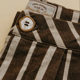 Gabbi - Striped Mid-Waist Cord Pants