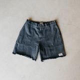 Overland Unisex Shorts - Washed Black Denim