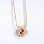 silver cast in place sapphire stone necklace handmade by zoe alexandria jewellery