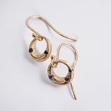 Demilune Earrings - 9KYG teal sapphire