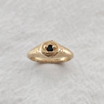 Yellow Gold Omni Signet Ring - Black Diamond signet ring by zoe alexandria jewellery