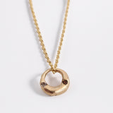 Demilune Pendant - Yellow Gold & Mixed Sapphire