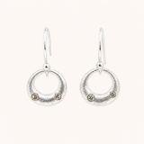 Silver Demilune Earrings - mint green sapphire