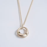 Demilune Pendant - Silver & Mint Green Sapphire