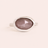 Grey Moonstone Cabochon Ring