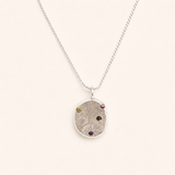 Portrait Pendant - Mixed Coloured Sapphires