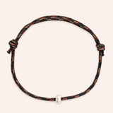 Silver Paracord Beaded Bracelet - Forest Camo