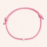 Silver Paracord Beaded Bracelet - Lavender Pink